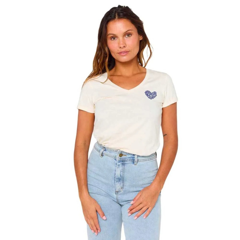 T-Shirt Rip Curl Heart V Neck