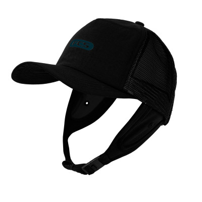 Casquette de Surf FCS Essential Trucker Wet Cap - Black/Teal