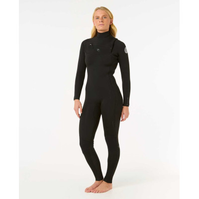 Combinaison de Surf 4/3 Rip Curl Femme Dawn Patrol Chest Zip - Black
