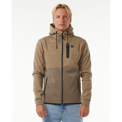 Sweat Zippé à Capuche Rip Curl Departed Anti Series - Sand Dune