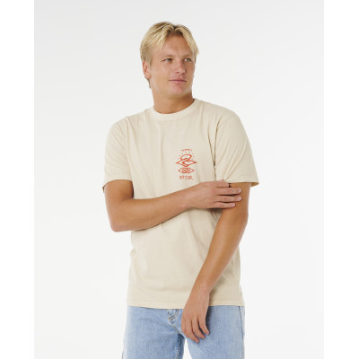T-Shirt Rip Curl Search Icon - Vintage White