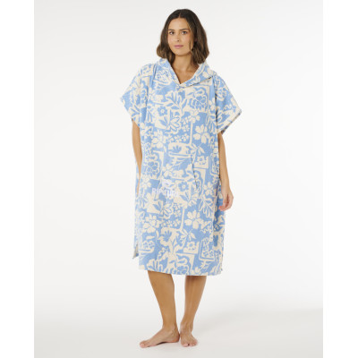 Poncho Rip Curl Mixed Hood - Blissful blue