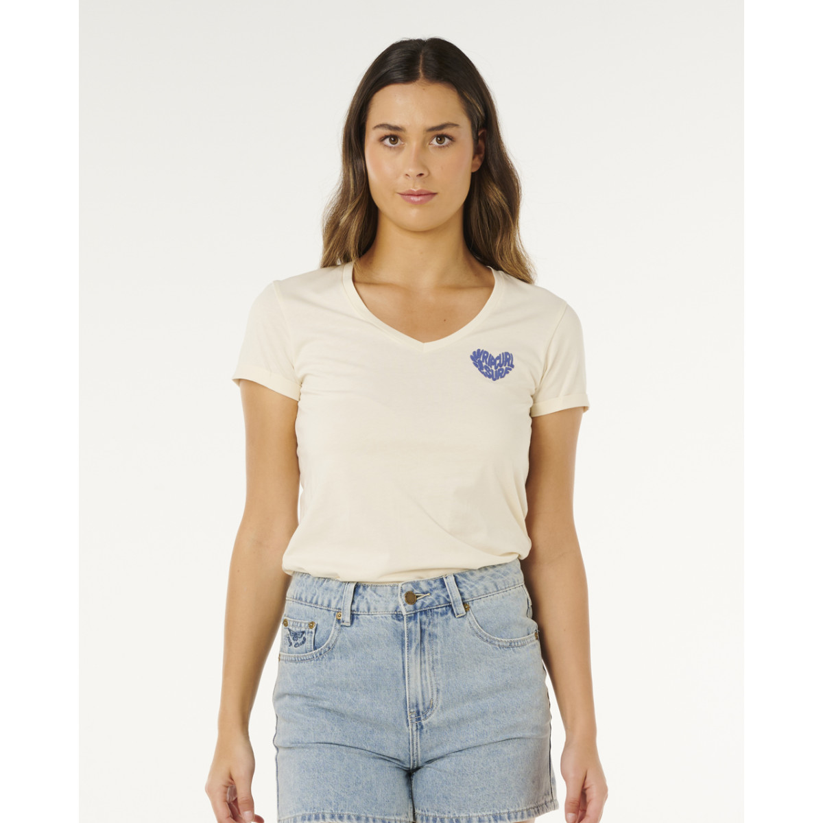 T-Shirt Rip Curl Heart V Neck