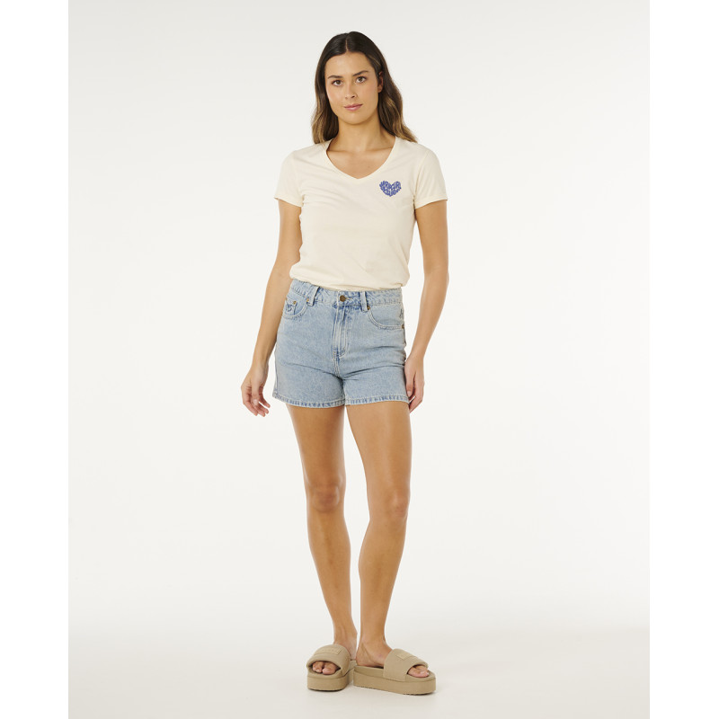 T-Shirt Rip Curl Heart V Neck