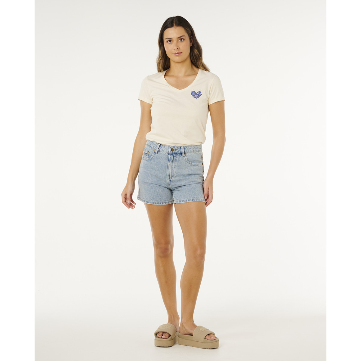 T-Shirt Rip Curl Heart V Neck