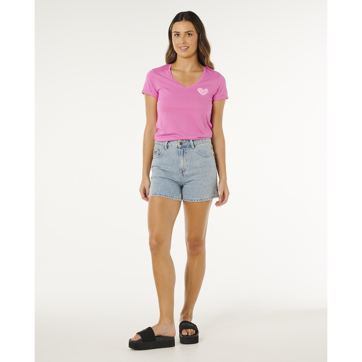 T-Shirt Rip Curl Heart V Neck