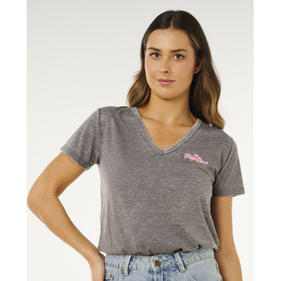 T-Shirt Rip Curl Layday Standard - Washed Black