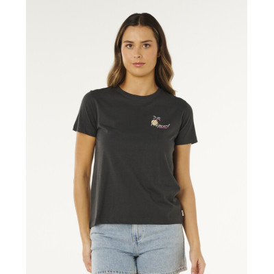 T-Shirt Rip Curl Tide Line Standard - Washed Black