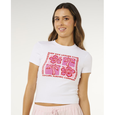 T-Shirt Rip Curl Femme Surf Side - Optical White