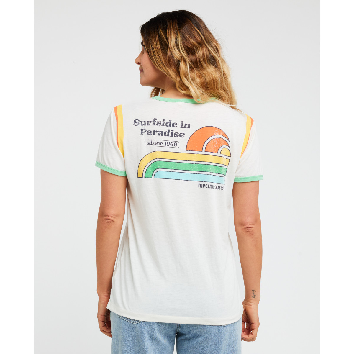 T-Shirt Rip Curl Surf Side Ringer