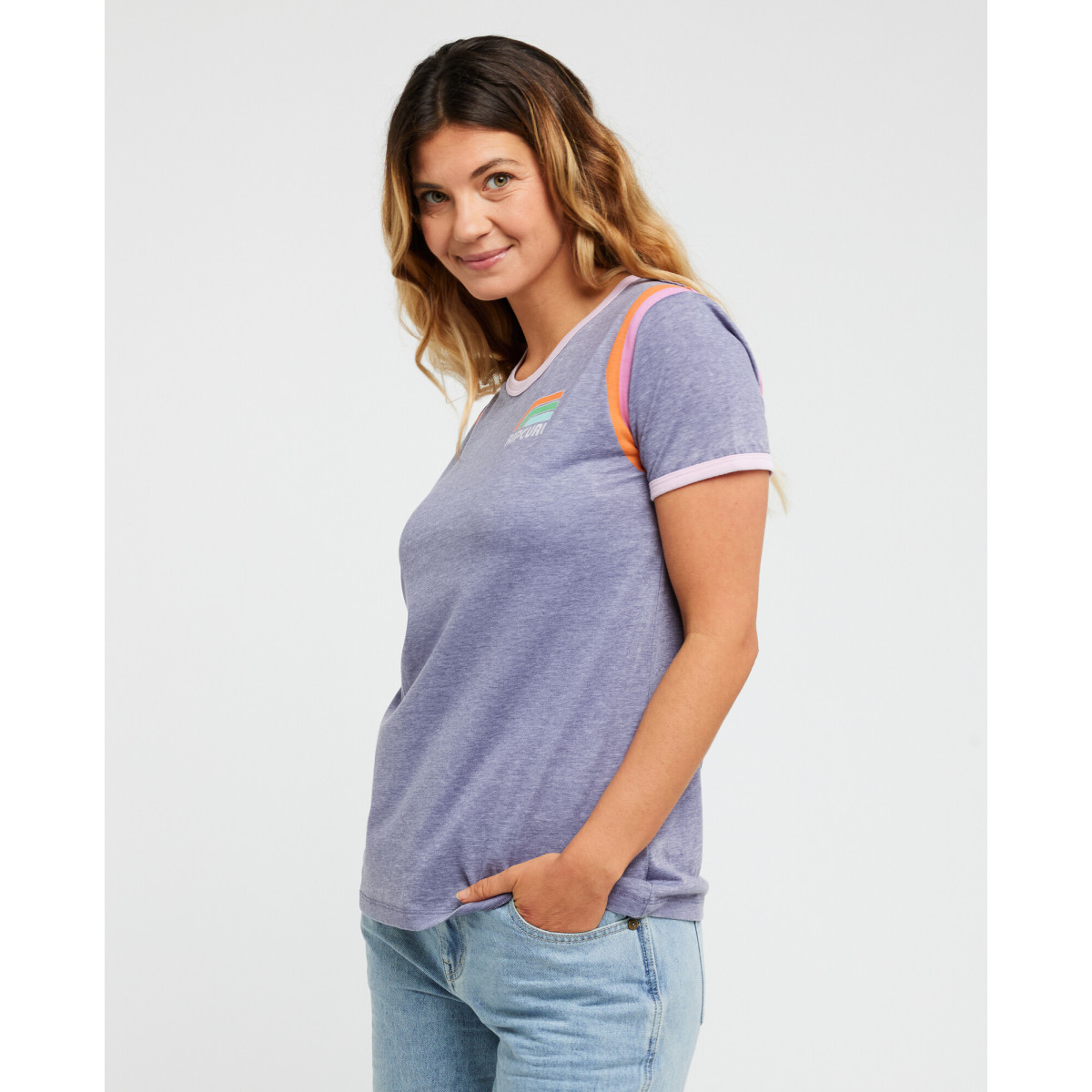 T-Shirt Rip Curl Surf Side Ringer