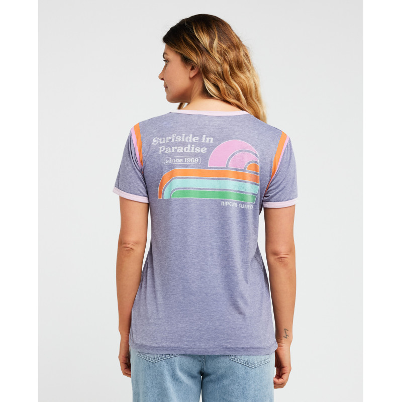 T-Shirt Rip Curl Surf Side Ringer