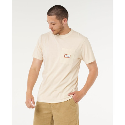 T-Shirt Rip Curl Mod Cali Badge - Vintage White