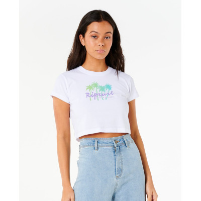 Crop Top Rip Curl Es Vedra - Optical White