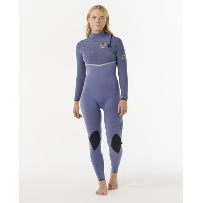 Combinaison De Surf 3/2 Rip Curl Femme E Bomb Zip Free - Grey Blue