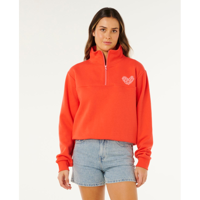 Sweat 1/4 Zip Rip Curl Heart Half