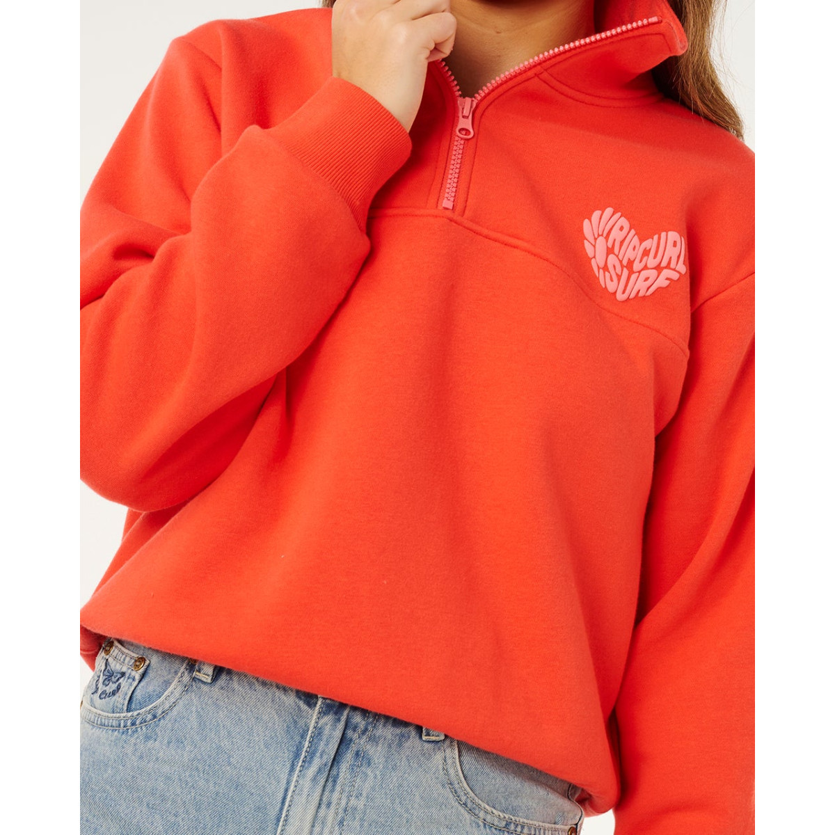 Sweat 1/4 Zip Rip Curl Heart Half