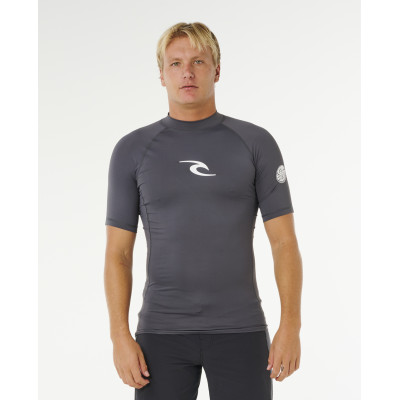 Lycra Manches Courtes Rip Curl Waves UPF Perf - Charcoal Grey