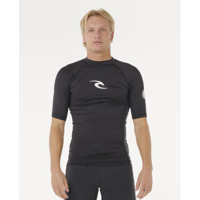 Lycra Manches Courtes Rip Curl Waves UPF Perf - Black