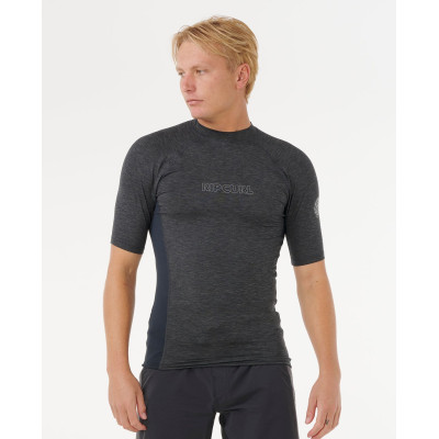 Lycra Manches Courtes Rip Curl Dawn Patrol UPF Perf - Black Marle