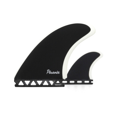 Dérives de Surf Phoenix Twin+1 Futures Fiberglass - Black/White