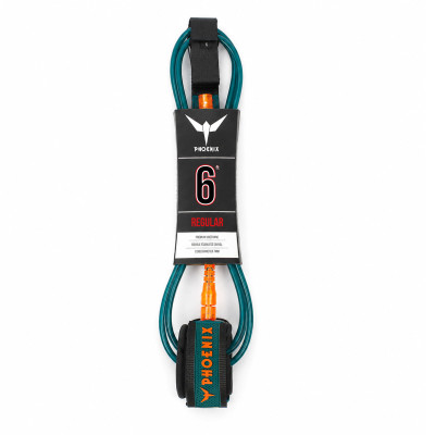 Leash de Surf Phoenix Regular Smooth - Teal - 6'