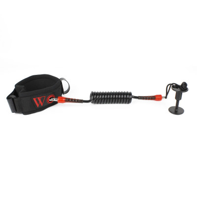 Leash Bodyboard Watt Biceps - Matt Black/Clear Red