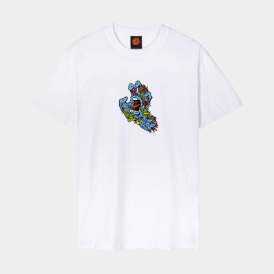 T-Shirt Santa Cruz Roskopp Screaming Five Front - White