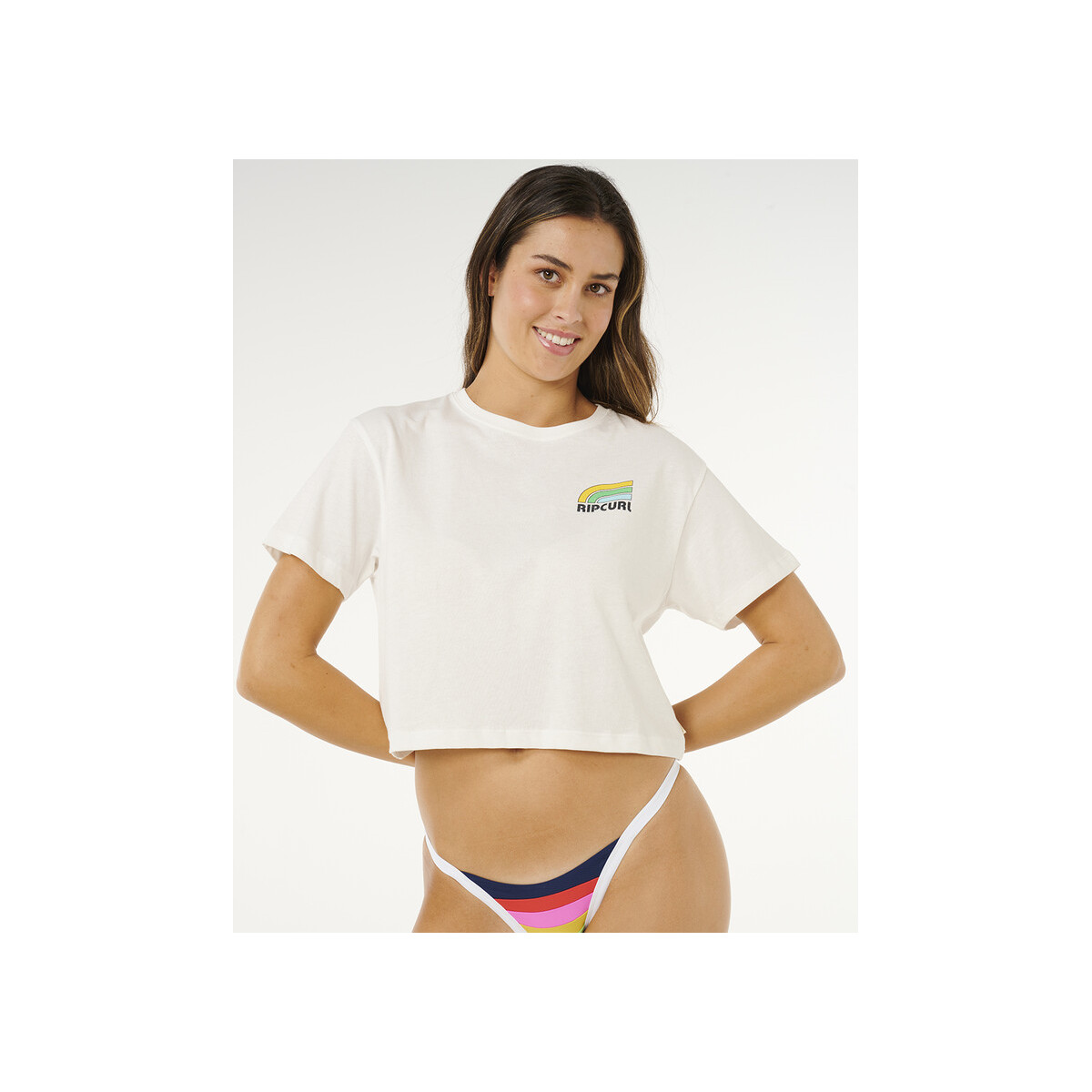 T-Shirt Crop Top Rip Curl Surf Side 