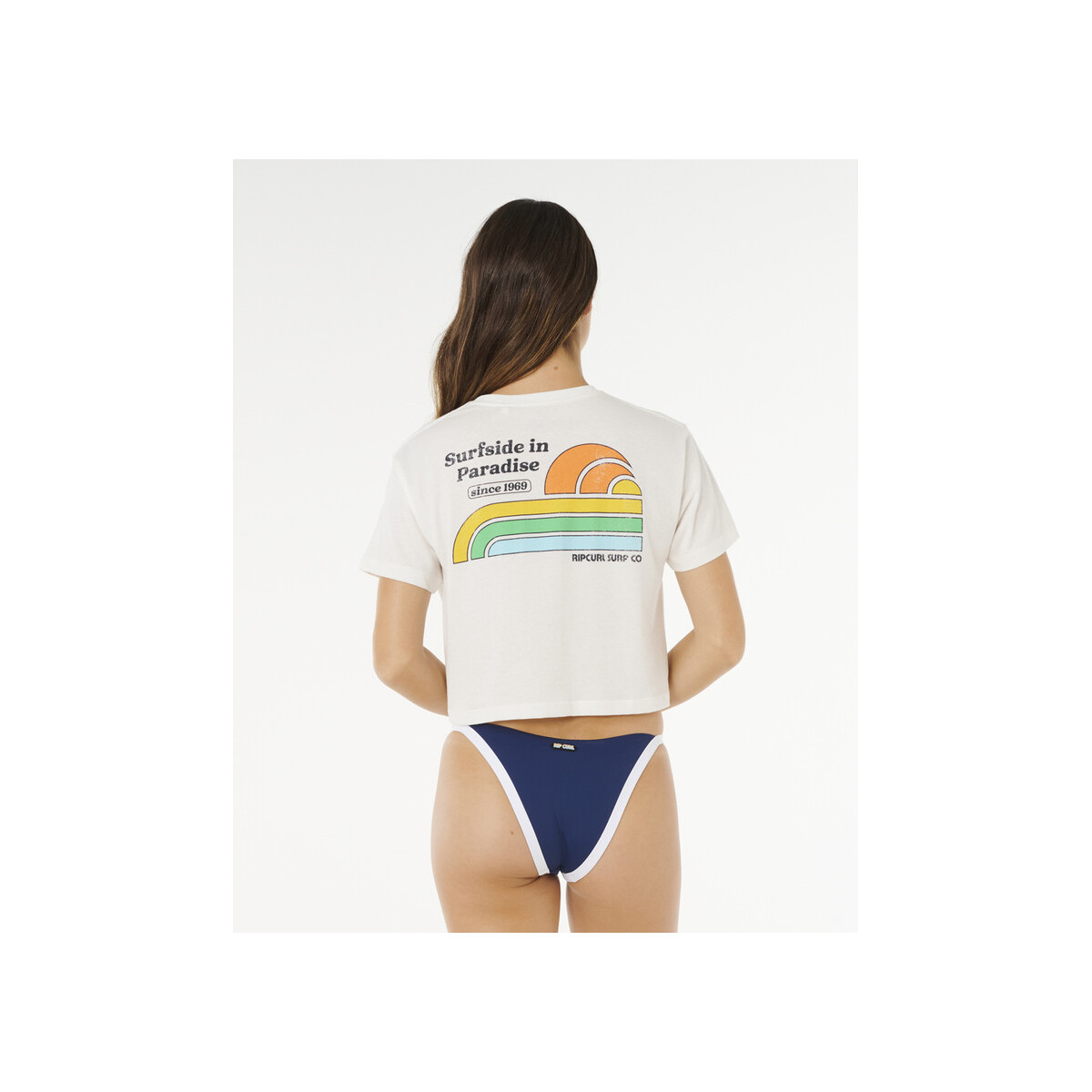 T-Shirt Crop Top Rip Curl Surf Side 