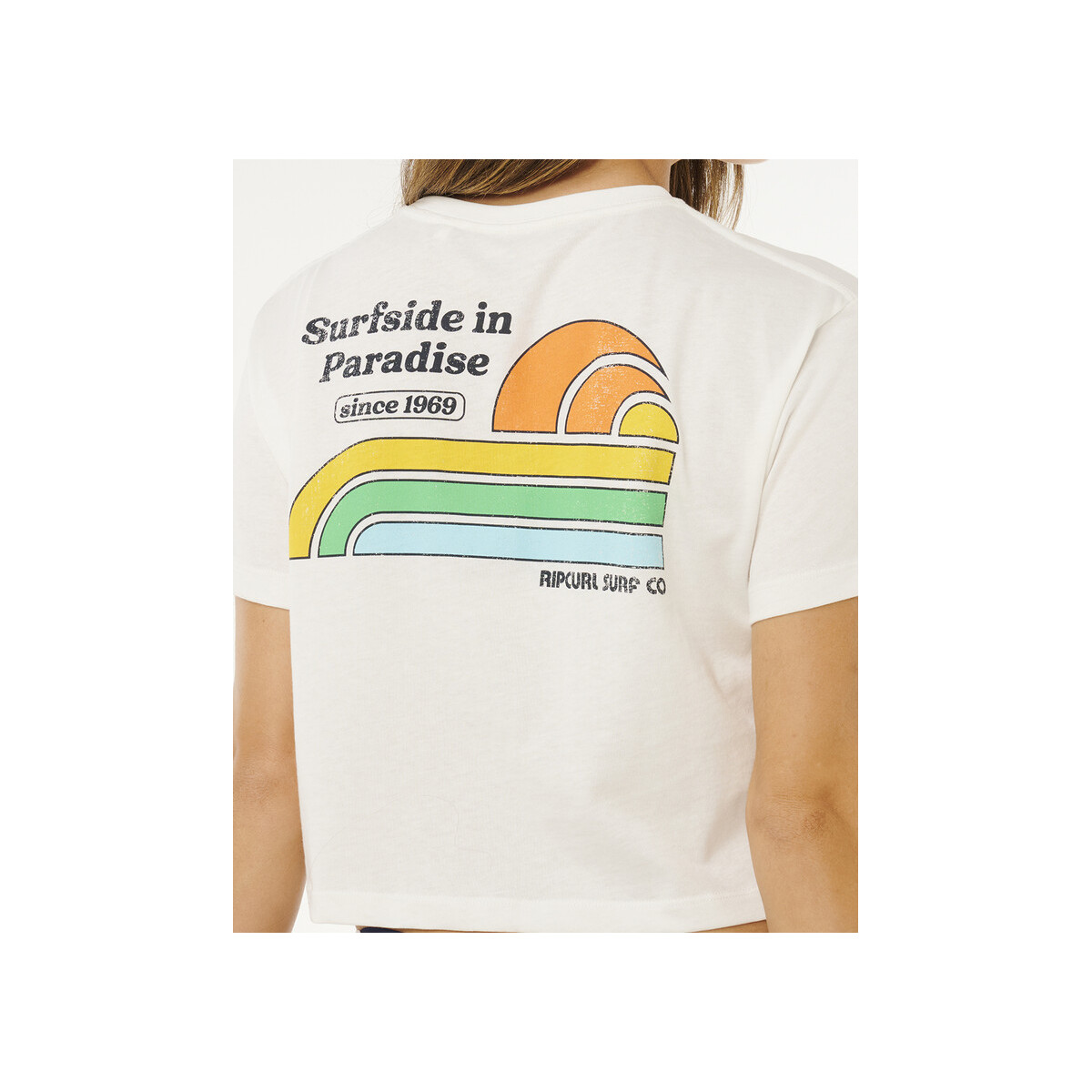 T-Shirt Crop Top Rip Curl Surf Side 
