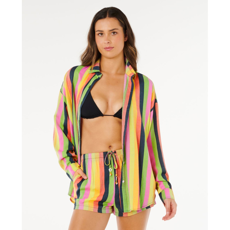 Chemise Rip Curl Rio Farm Neon Stripe Relaxed