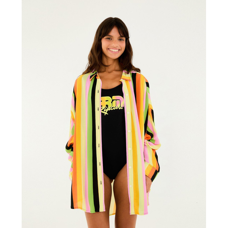 Chemise Rip Curl Rio Farm Neon Stripe Relaxed