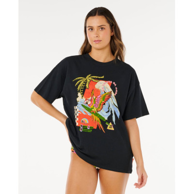 T-Shirt Rip Curl Rio Farm Wave Crest Heritage - Black