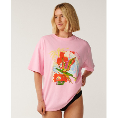 T-Shirt Rip Curl Rio Farm Wave Crest Heritage - Pink