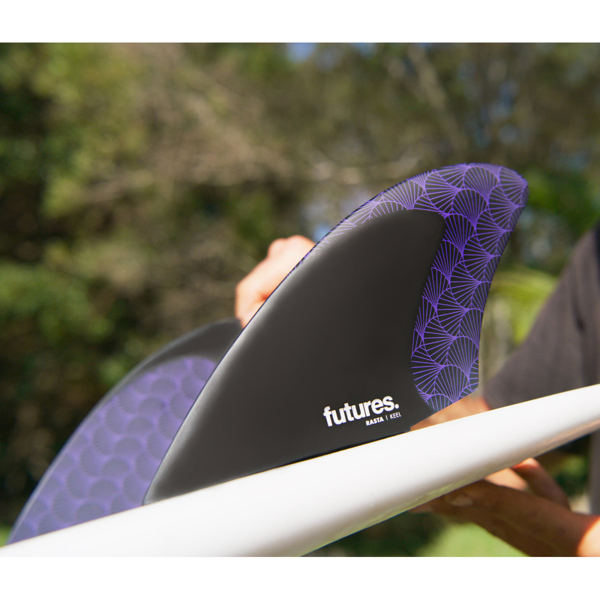 Dérives de Surf Futures Twin Keel Rasta Honeycomb