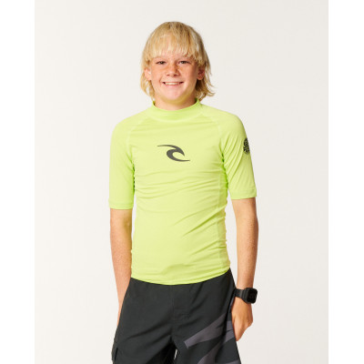 Lycras Manches Courtes Rip Curl Enfant Waves  - Lime
