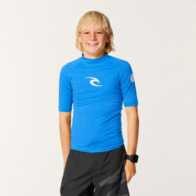 Lycras Manches Courtes Rip Curl Enfant Waves  - Blue Gum