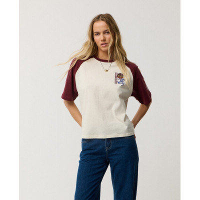 T-Shirt Rip Curl Surf The World Boxy - Bone