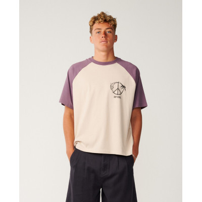T-Shirt Rip Curl Disorder Dolphin - Vintage White