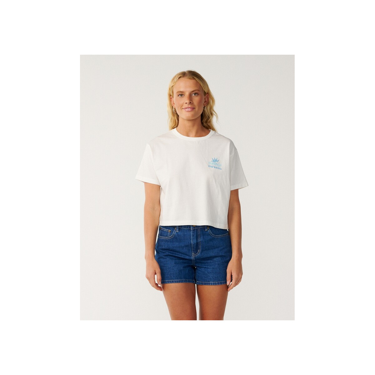 T-Shirt Crop Top Rip Curl Retro Swell