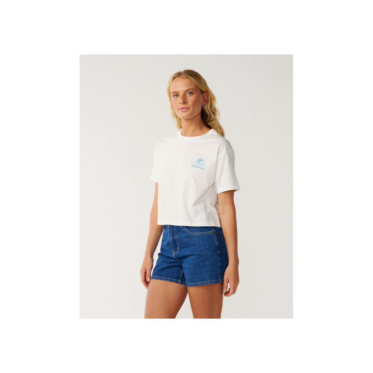 T-Shirt Crop Top Rip Curl Retro Swell