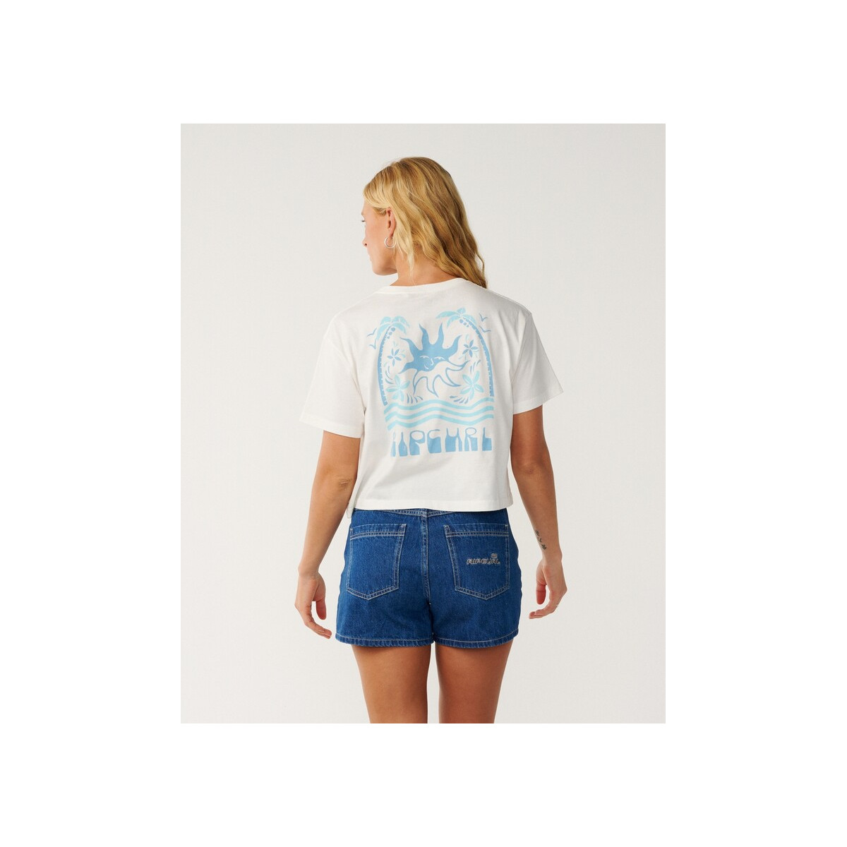 T-Shirt Crop Top Rip Curl Retro Swell