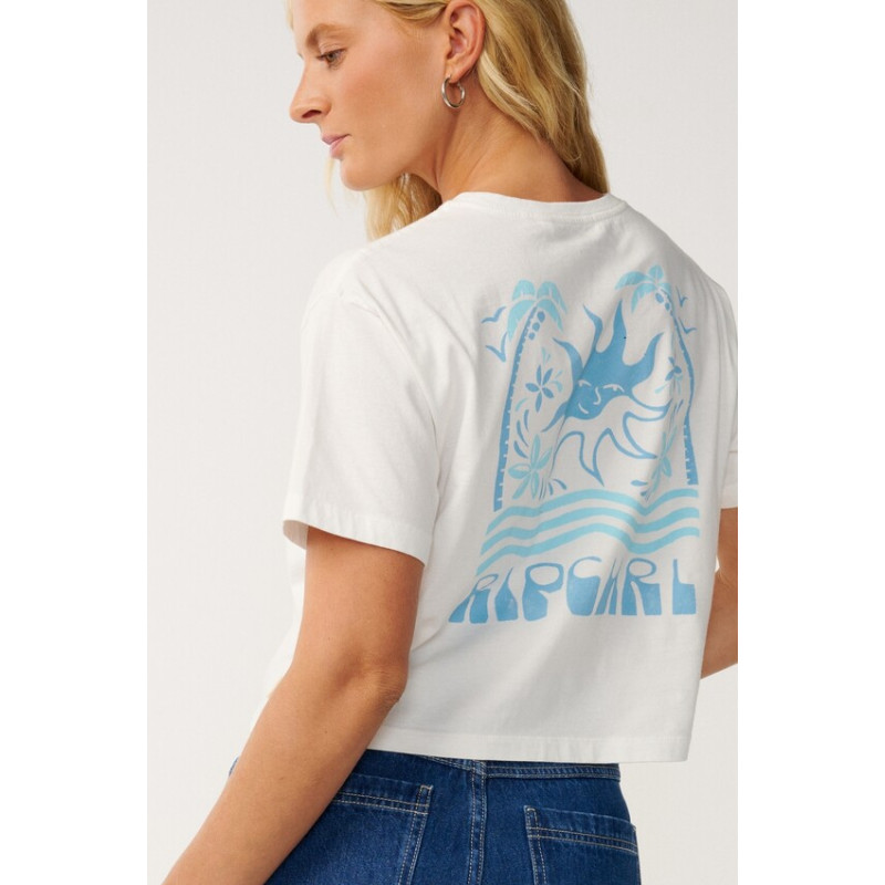 T-Shirt Crop Top Rip Curl Retro Swell