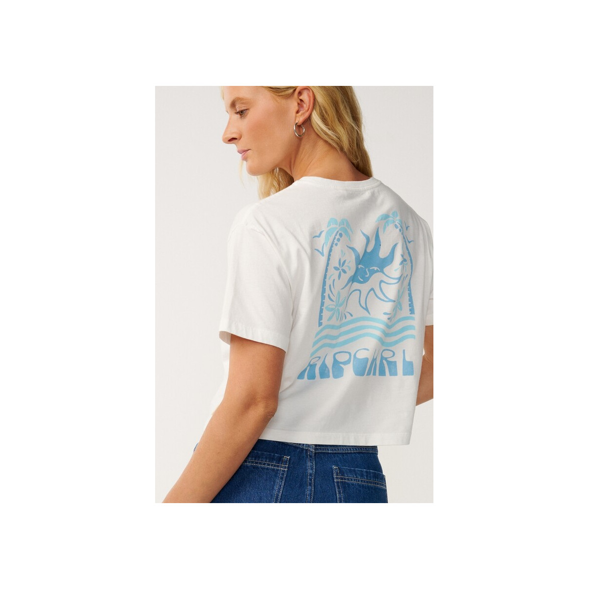 T-Shirt Crop Top Rip Curl Retro Swell