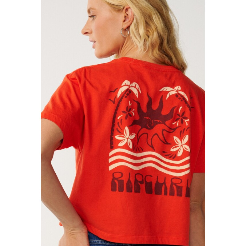 T-Shirt Crop Top Rip Curl Retro Swell