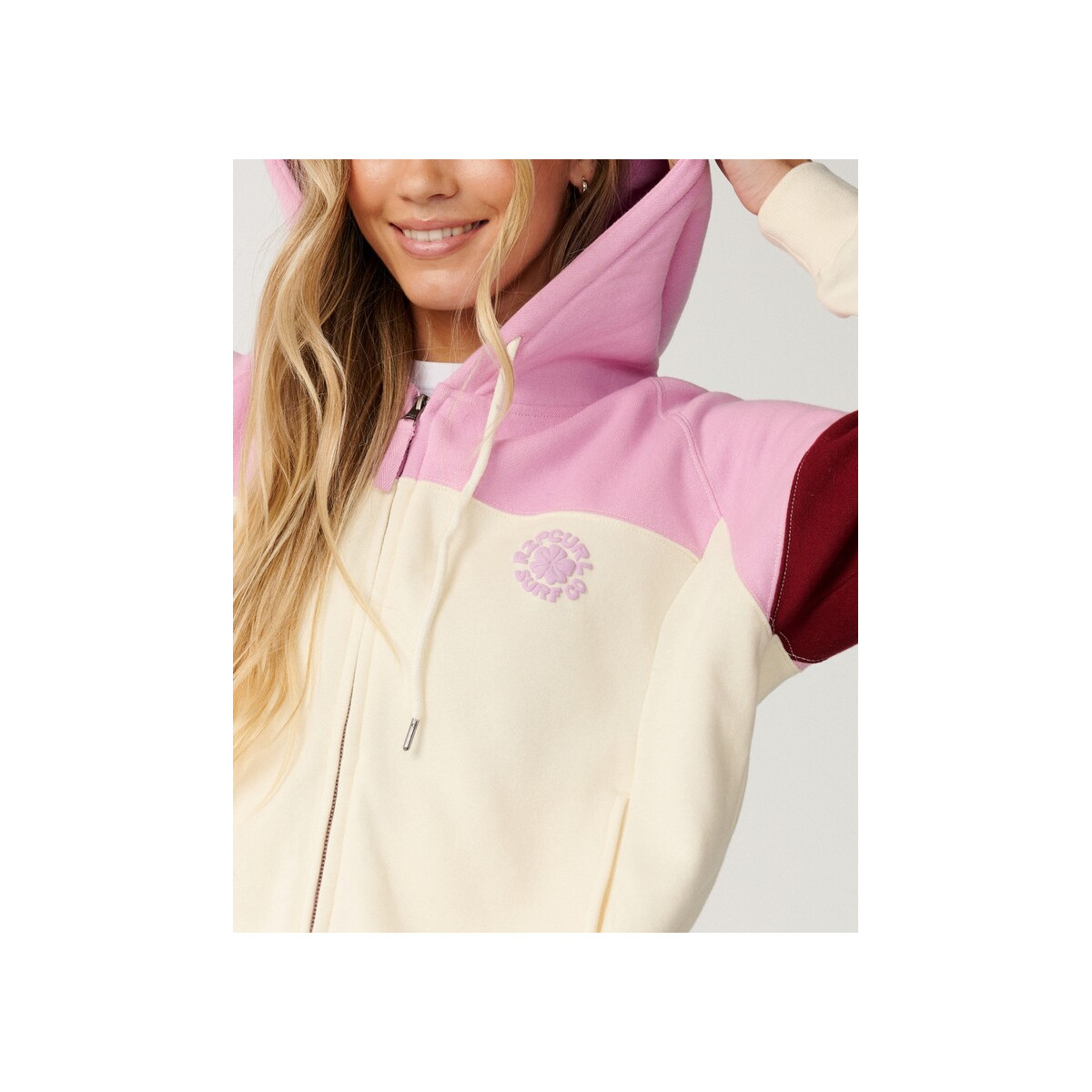 Sweat à Capuche Zippée Rip Curl Party Wave Colour Block