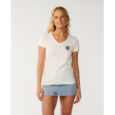 T-Shirt Rip Curl Party Wave V-Neck - Off White