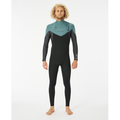 Combinaison de Surf 4/3 Rip Curl Homme Dawn Patrol Performance Chest Zip - Muted Green