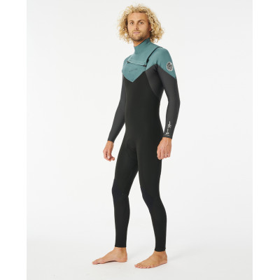 Combinaison de Surf 4/3 Rip Curl Homme Dawn Patrol Performance Chest Zip - Muted Green
